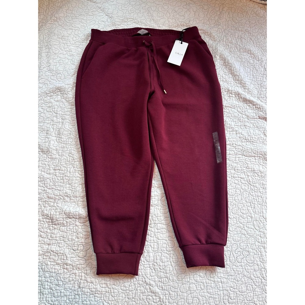 CALIA Soft Scuba High-Rise Jogger Deep Merlot XXL
